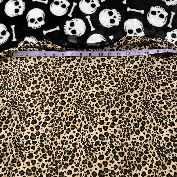 LIZ CLAIBORNE Leopard print long sleeve plus size top ~ VINTAGE XL 1X goth shirt - Picture 11 of 12